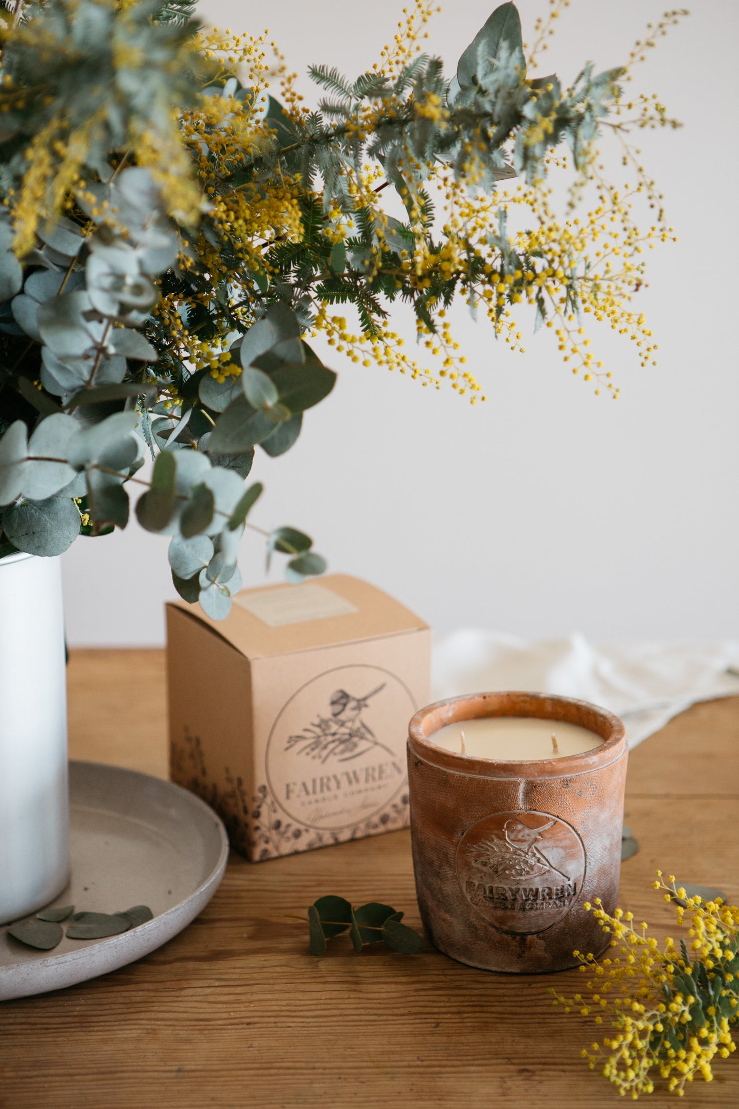 Amber, Teak & Moss - Terracotta Candle