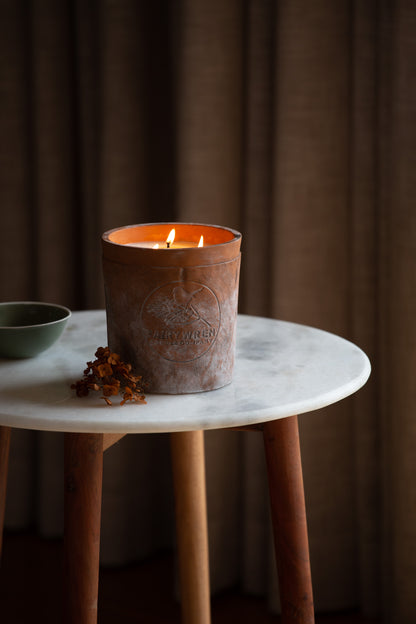 Black Amber & Lavender - Terracotta Candle
