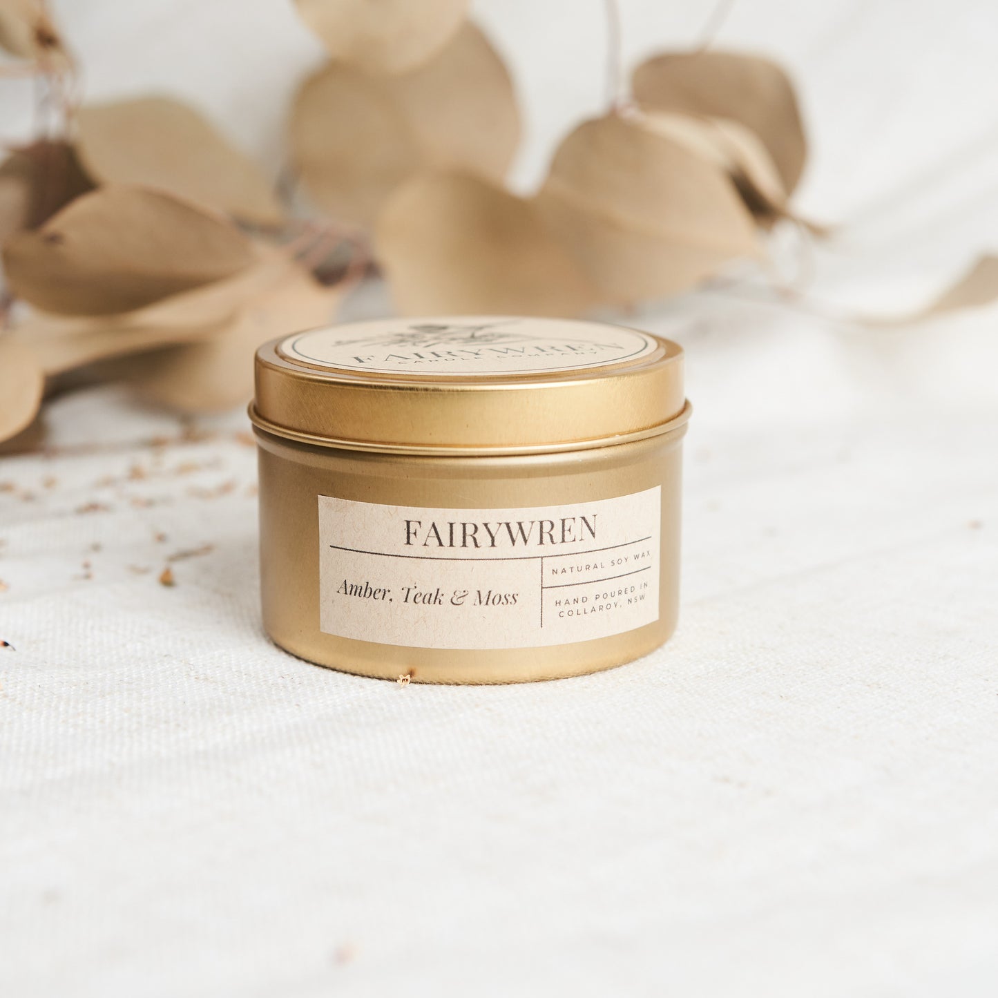 Amber, Teak & Moss - Travel Tin Candle