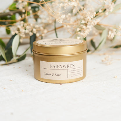Citrus & Sage - Travel Tin Candle