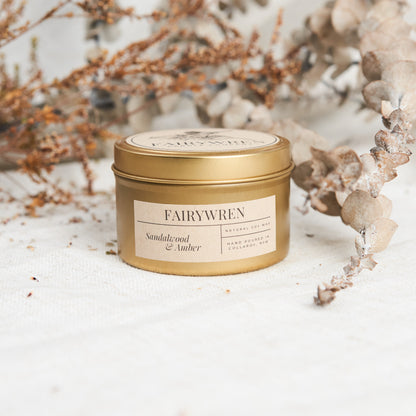 Sandalwood & Amber - Travel Tin Candle