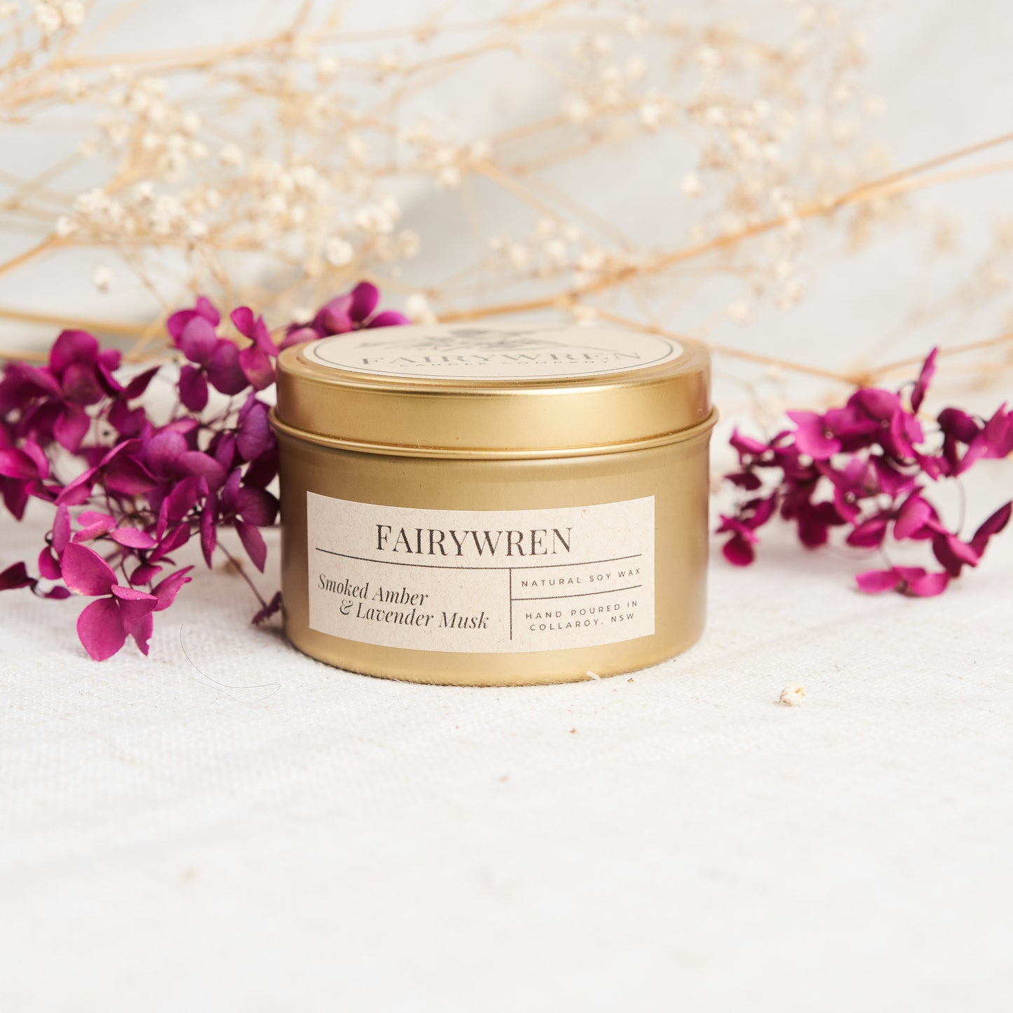 Sandalwood, Rose & Patchouli - Travel Tin Candle