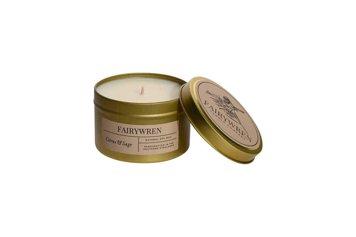 Citrus & Sage - Travel Tin Candle