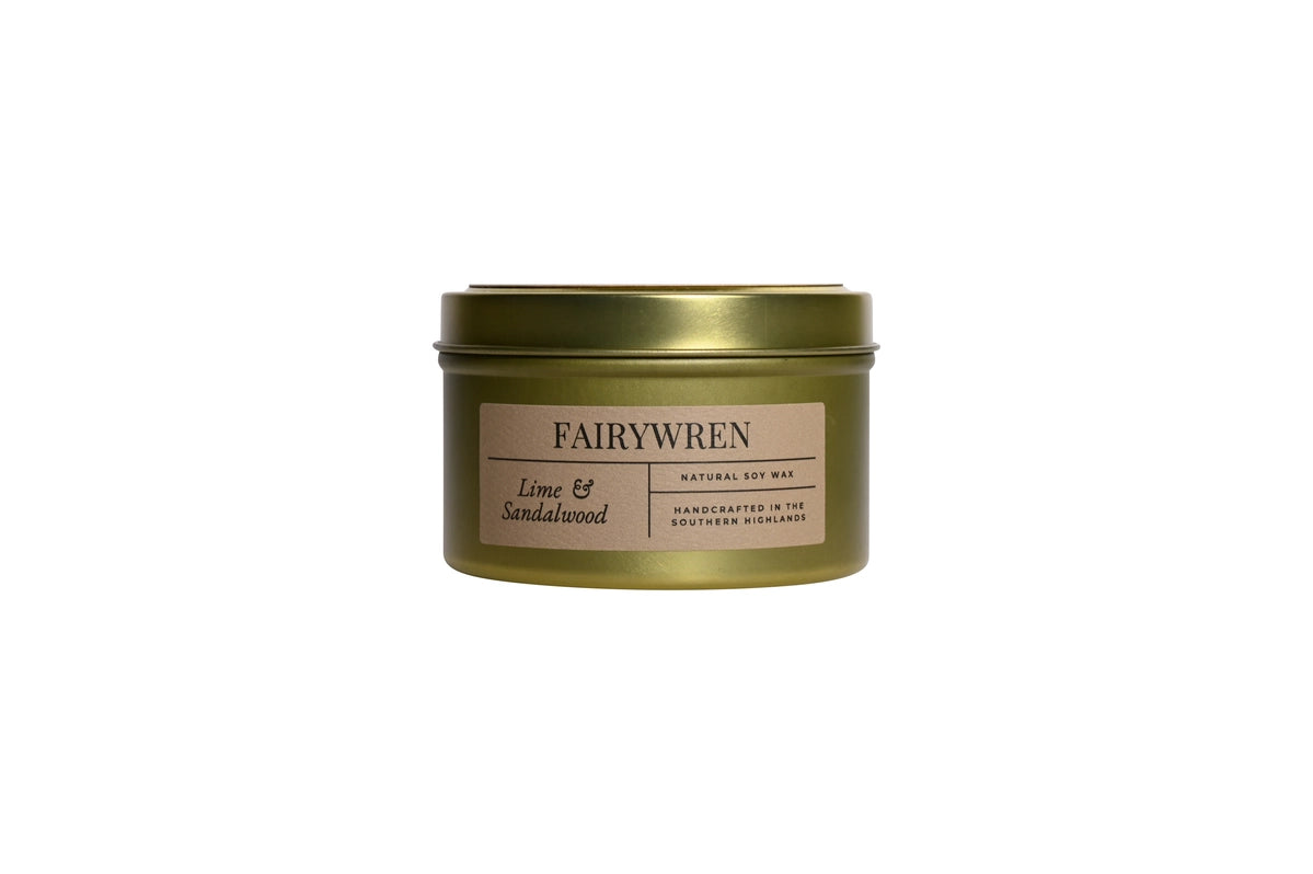 Lime & Sandalwood - Travel Tin Candle