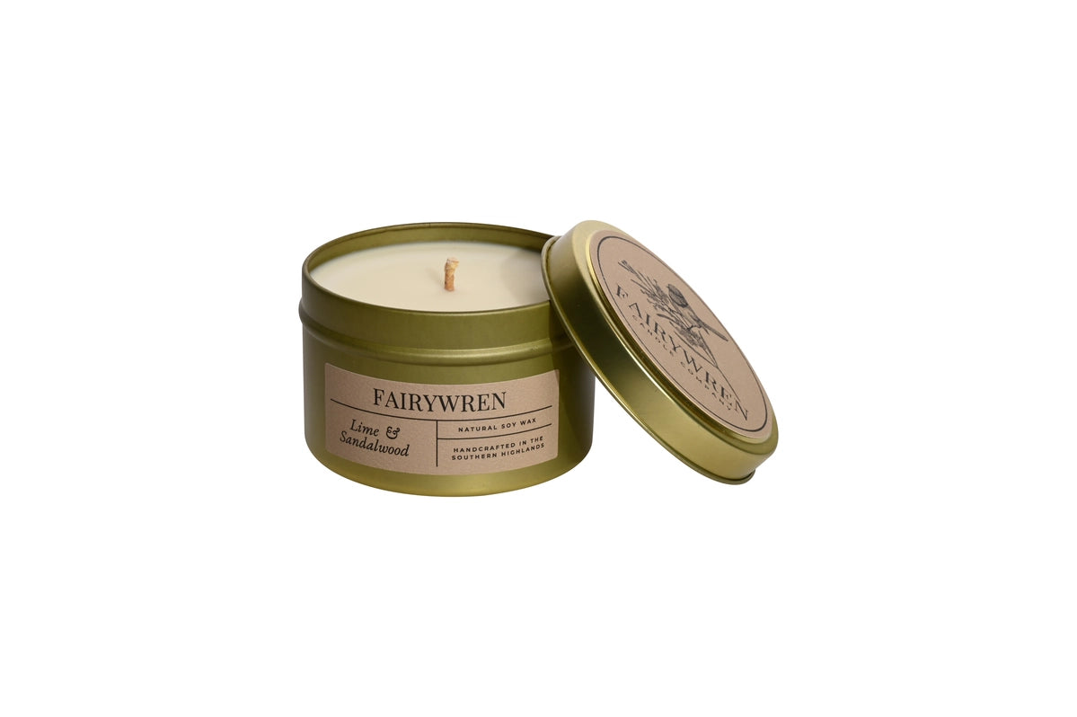 Lime & Sandalwood - Travel Tin Candle