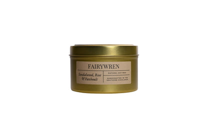 Sandalwood, Rose & Patchouli - Travel Tin Candle